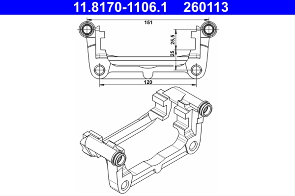 260113 SUPORT ETRIER ATE: ATE - 11.8170-1106.1